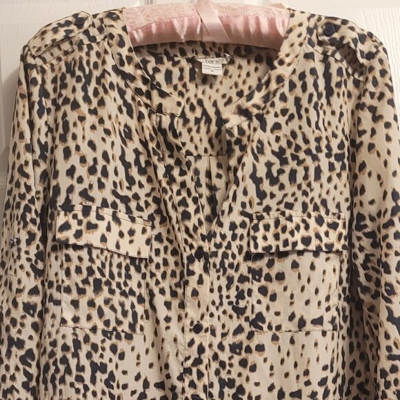 Bar III Leopard Print Shirt Dress EUC - Picture 3 of 7